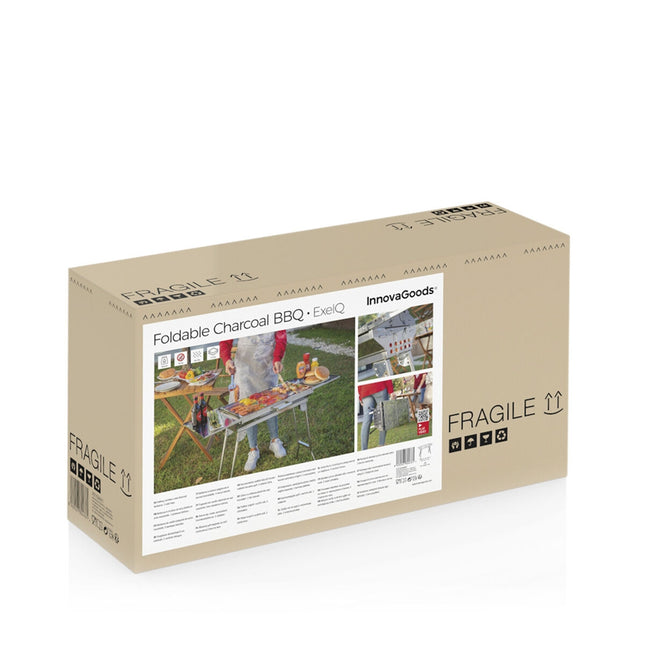 Faltbarer Holzkohlegrill aus Edelstahl ExelQ InnovaGoods