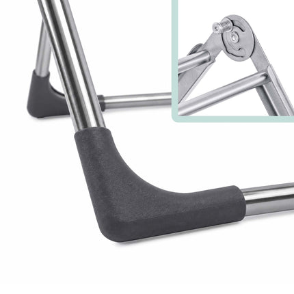 Wäscheständer aus Edelstahl, klappbar, 8 Stäbe, Silber
