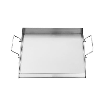 Stainless Steel Griddle Plate 18x16 in, With Handle