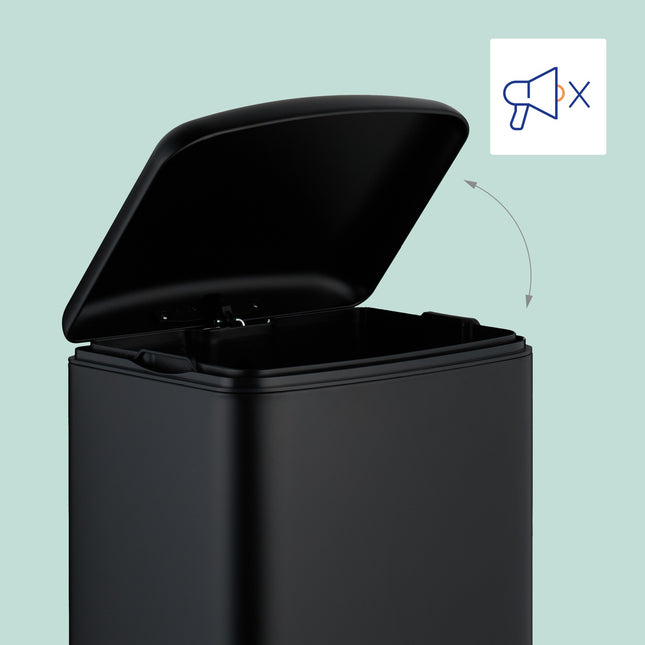Edelstahl-Küchenabfalleimer, 30L mit Pedal & Müllbeuteln