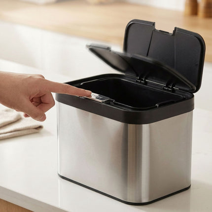 Stainless Steel Kitchen Compost Bin, 4.5L, Odour-Tight Lid