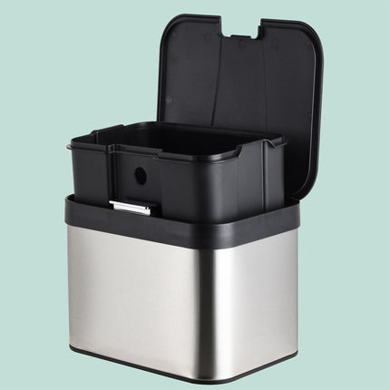 Stainless Steel Kitchen Compost Bin, 4.5L, Odour-Tight Lid