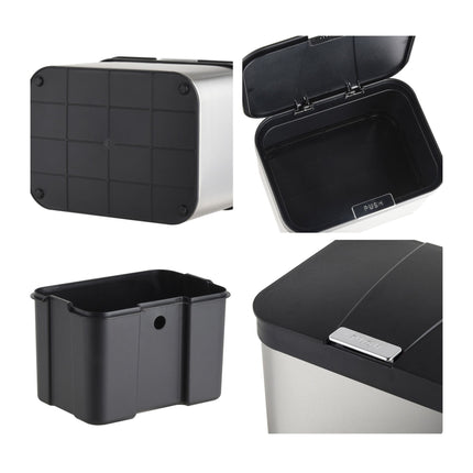 Stainless Steel Kitchen Compost Bin, 4.5L, Odour-Tight Lid