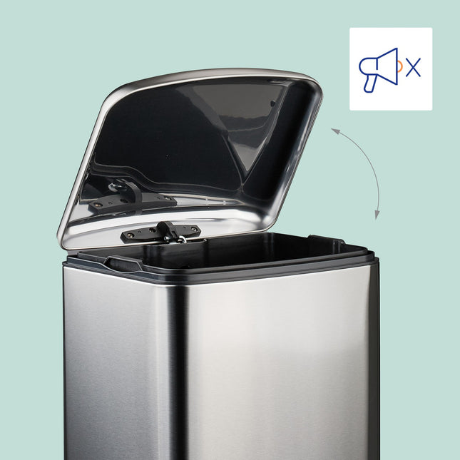 Edelstahl-Treteimer, 30L mit Müllbeuteln