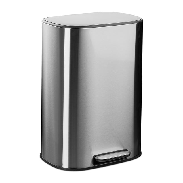 Edelstahl-Treteimer, 50 l, mit Soft-Close-Deckel