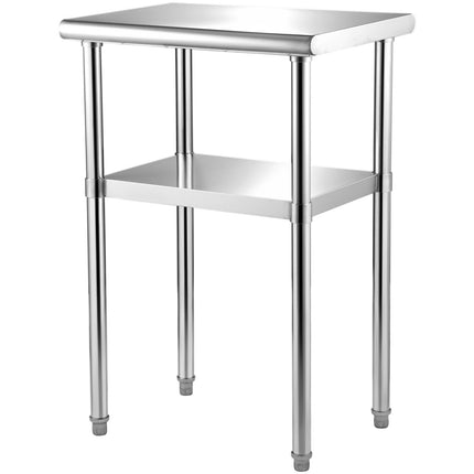Stainless Steel Prep Table 24x18 in, Adjustable Shelf