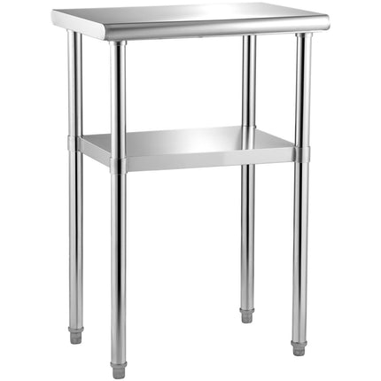 Stainless Steel Prep Table 24x18 in, Adjustable Shelf