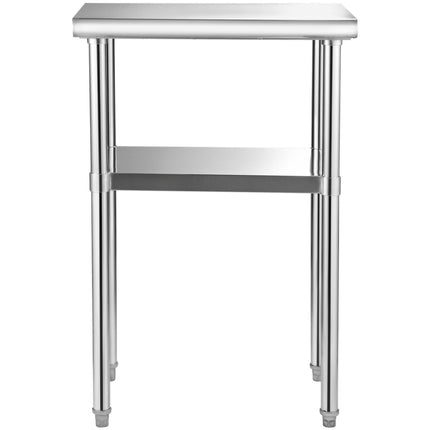 Stainless Steel Prep Table 24x18 in, Adjustable Shelf