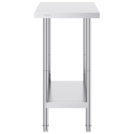Stainless Steel Prep Table 24 x 18 x 34 in, Adjustable Shelf
