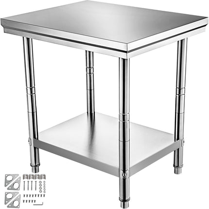 Stainless Steel Prep Table 24 x 30 in, 700 lb Capacity