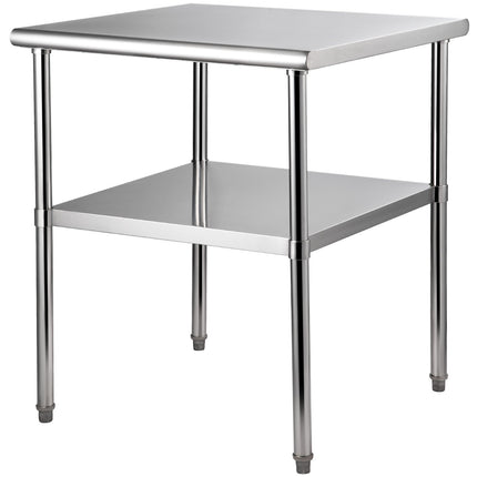 Stainless Steel Prep Table 30x30, Undershelf, 800 lb