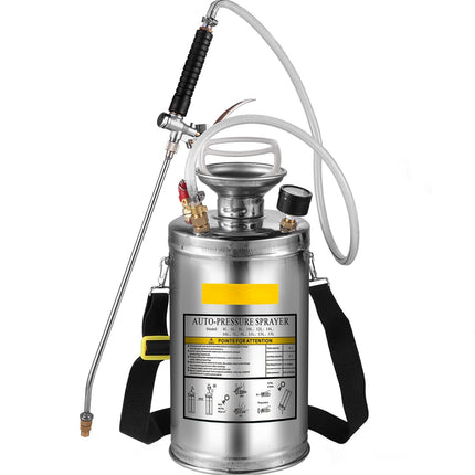 Stainless Steel Pump Sprayer 6L, Adjustable Nozzle