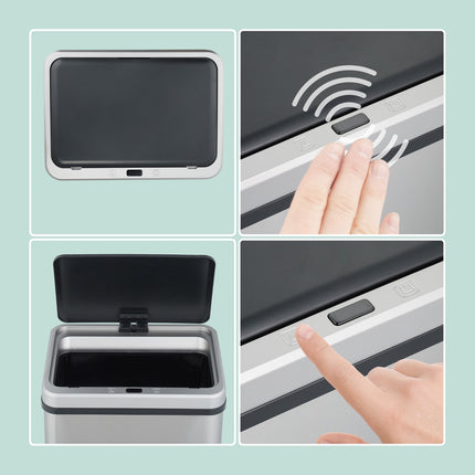 Stainless Steel Sensor Bin with Bag Holder
