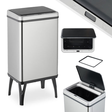 Stainless Steel Sensor Bin with Bag Holder