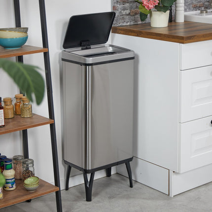 Stainless Steel Sensor Bin with Bag Holder
