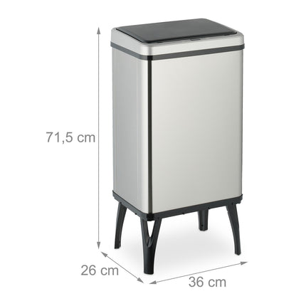 Stainless Steel Sensor Bin with Bag Holder
