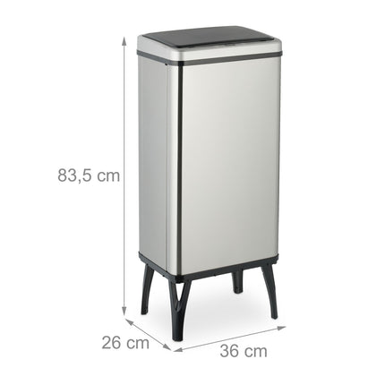 Edelstahl-Sensor-Mülleimer mit Mülltütenhalter