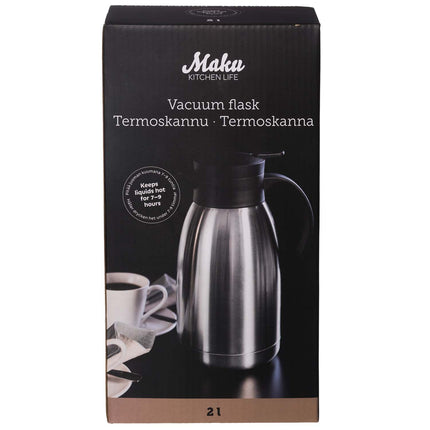 Edelstahl-Thermoskanne, 2,0 L Fassungsvermögen