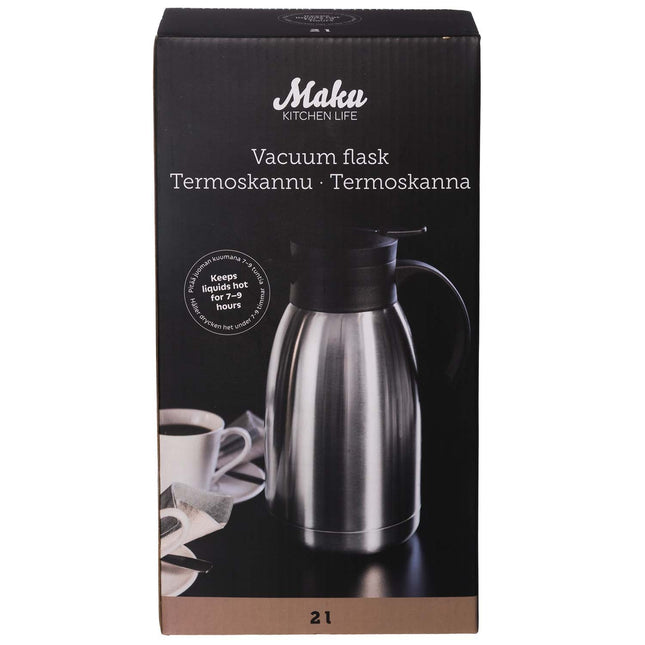 Edelstahl-Thermoskanne, 2,0 L Fassungsvermögen