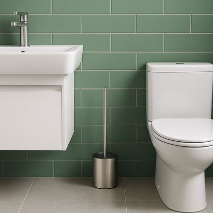 Stainless Steel Toilet Brush with Holder