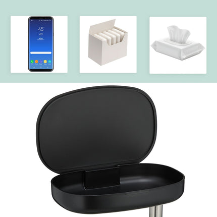 Stainless Steel Toilet Roll Holder with Shelf