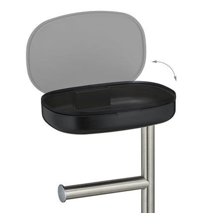Stainless Steel Toilet Roll Holder with Shelf