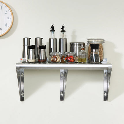 Stainless Steel Wall Shelf 72 x 18 in, 500 lb Capacity