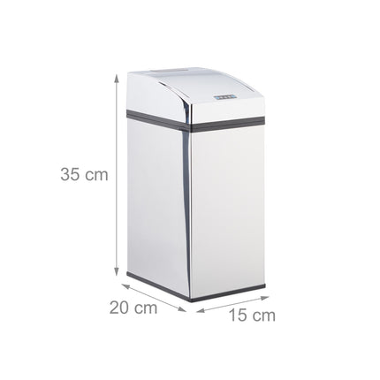 Edelstahl-Mülleimer mit Sensor