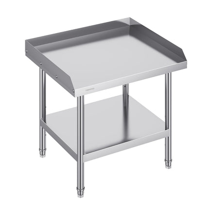 Stainless Steel Work Table 24x28x26 In, 3-Sided Backsplash