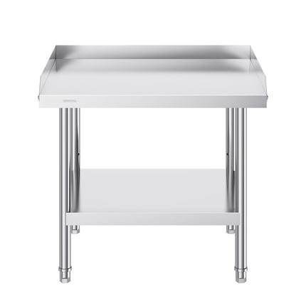 Stainless Steel Work Table 24x28x26 In, 3-Sided Backsplash