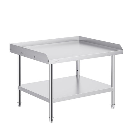 Stainless Steel Work Table 30 x 36, 3-Sided Backsplash