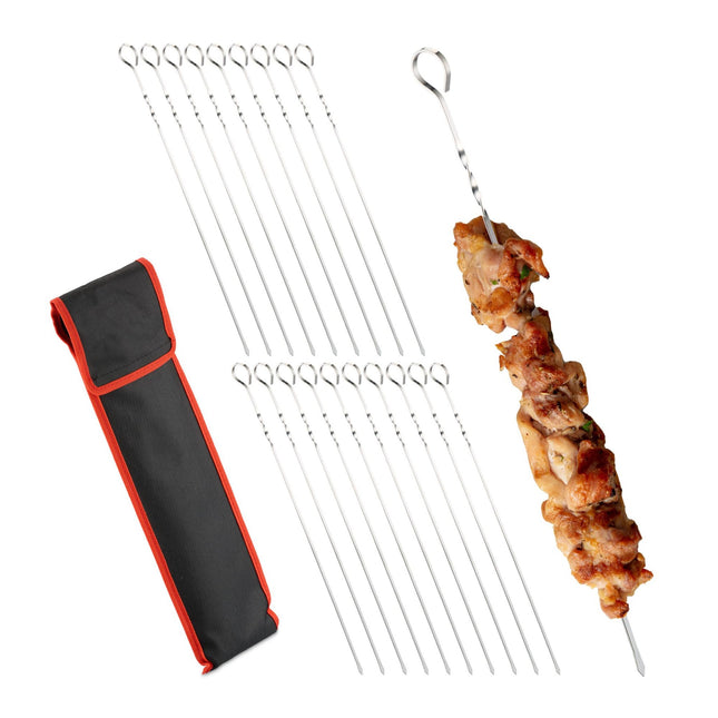 Edelstahl-Grillspieße im 20er-Set