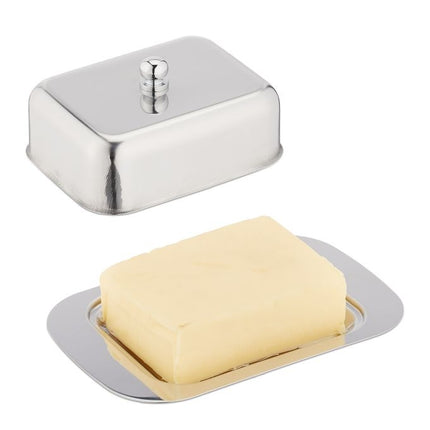 Butterdose aus Edelstahl mit Deckel