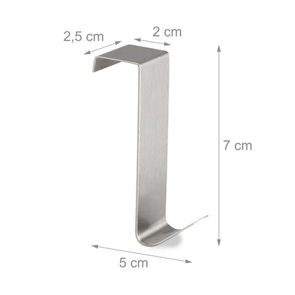 Stainless steel door hooks, 24 pcs