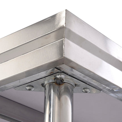 Table de cuisine en acier inoxydable, table de travail, table gastro, table en acier inoxydable 122x61x90cm