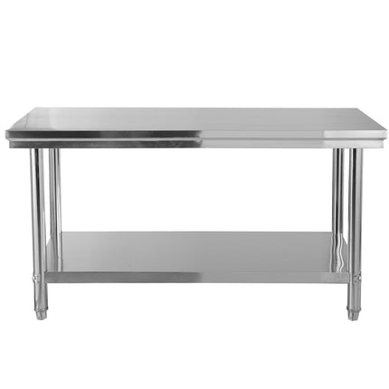 Table de cuisine en acier inoxydable, table de travail, table gastro, table en acier inoxydable 122x61x90cm