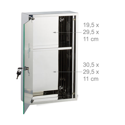 Stainless steel medicine cabinet