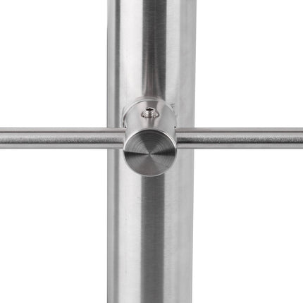 Edelstahl Treppengeländer 1,0m / 2 Pfosten / 0 Querstreben