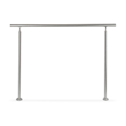 Edelstahl-Treppengeländer 1,5 m / 2 Pfosten / 0 Querstreben