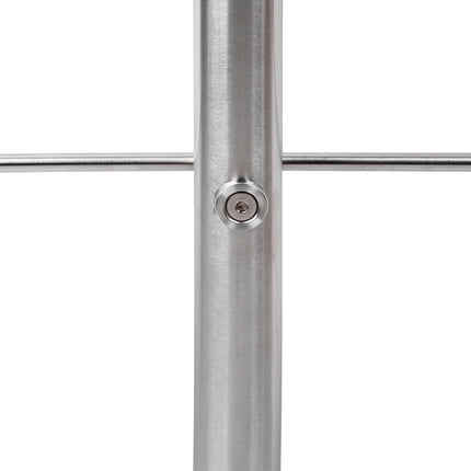 Edelstahl-Treppengeländer 1,5 m / 2 Pfosten / 0 Querstreben