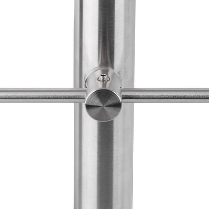 Edelstahl-Treppengeländer 1,5 m / 2 Pfosten / 0 Querstreben