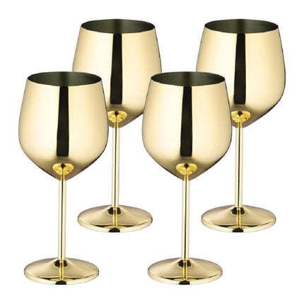 Weingläser aus Edelstahl, 4er-Set
