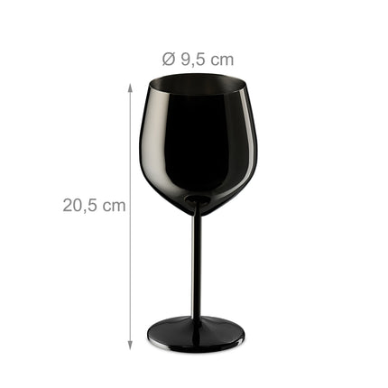 Weingläser aus Edelstahl, 4er-Set