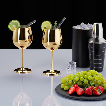 Weingläser aus Edelstahl, 4er-Set