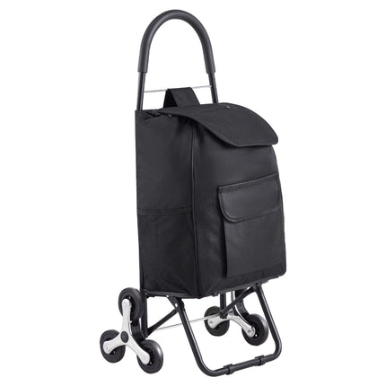 Stair Climbing Shopping Cart, 36L Foldable 6-Wheel