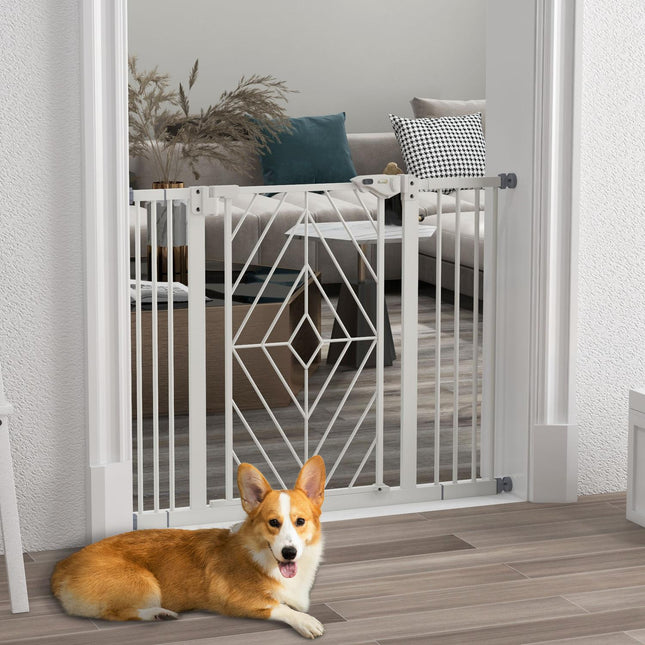 Automatic stair gate for dogs, drill-free barrier, 74-100cm