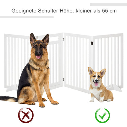 Faltbares Treppenschutzgitter, bohrfrei, weiß, 81 cm, freistehend