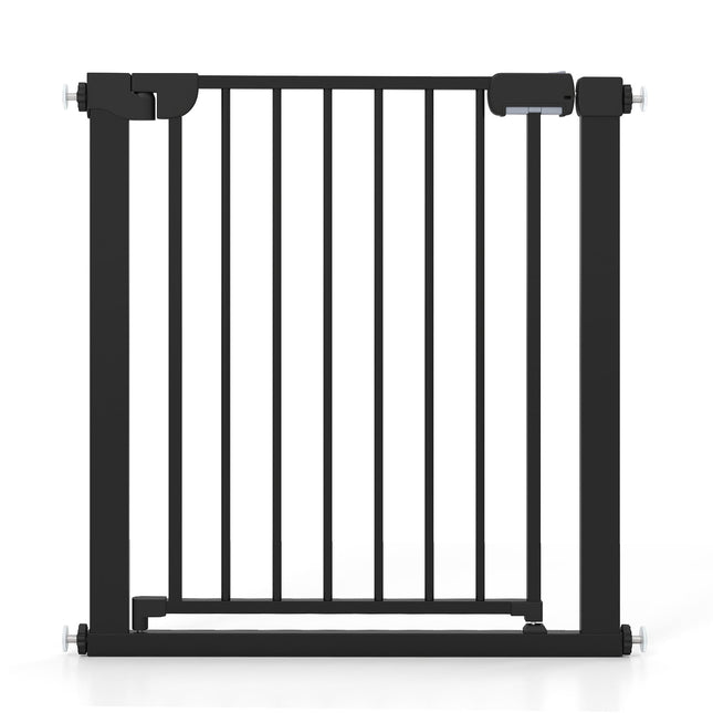Treppenschutzgitter ohne Bohren, 75–82 cm, selbstschließend, Schwarz
