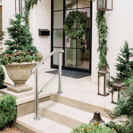 Stair Handrail, 304 Stainless, Adjustable 2-3 Steps