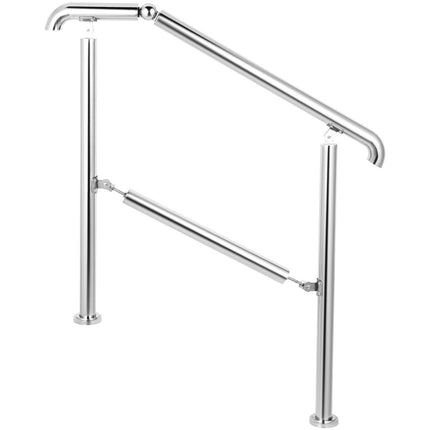 Stair Handrail, 304 Stainless Steel, Adjustable 4-5 Steps